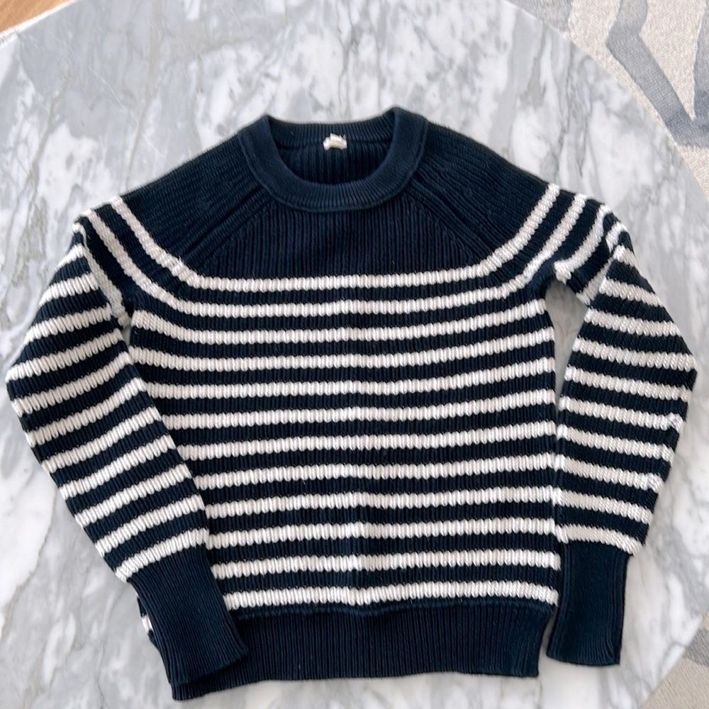 J.Crew striped sweater, navy and white